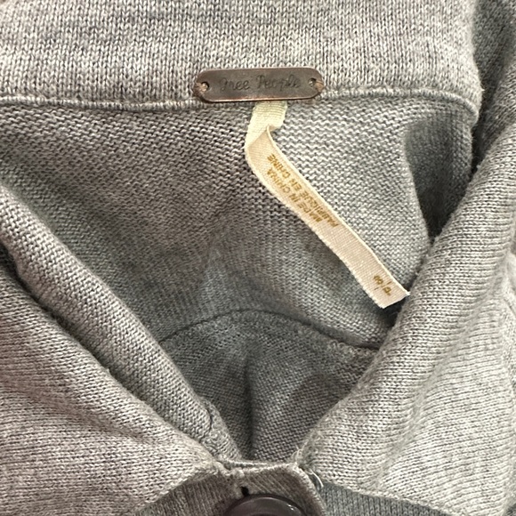 Free People Gray Button-Up Women's Dress - Picture 5 of 6